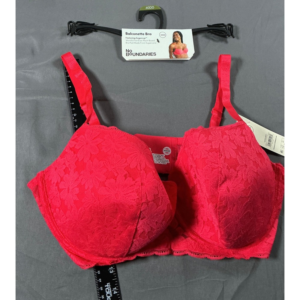 No Boundaries Balconette Bra 40DD Melon Delight Pink Lace Sugarcup Underwire NWT - Picture 4 of 8